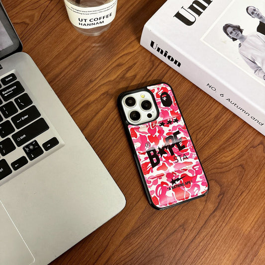 Blush - Camo Leather Case