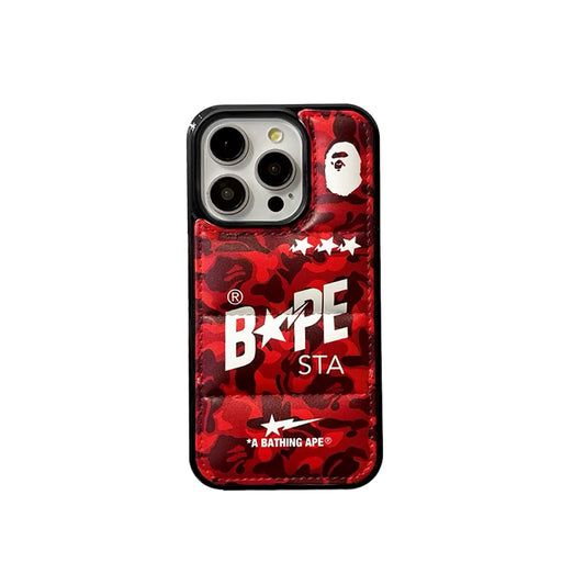 Crimson - Camo Leather Case