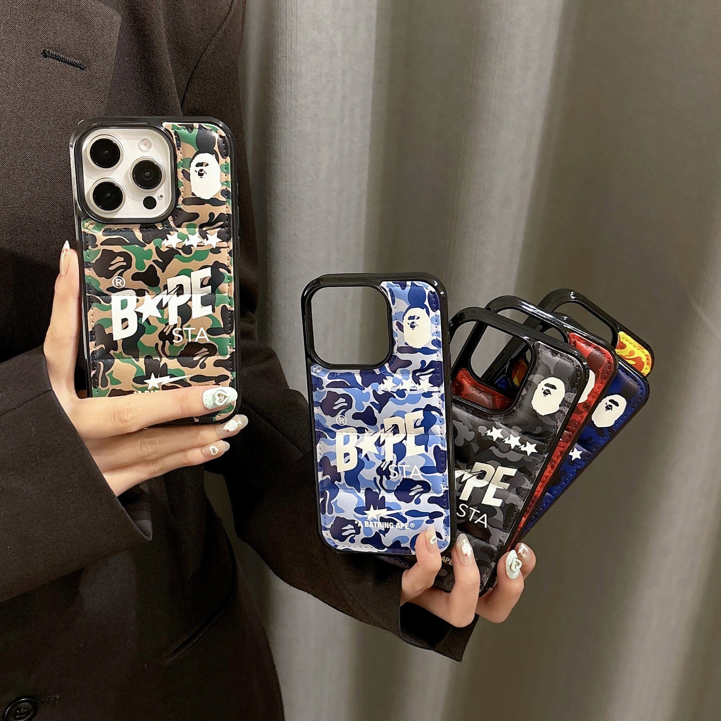 Glacier - Camo Leather Case