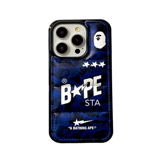 Bleu - Camo Leather Case